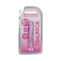 Dildo RealRock Transparente Recto de 15,24 cm Rosa