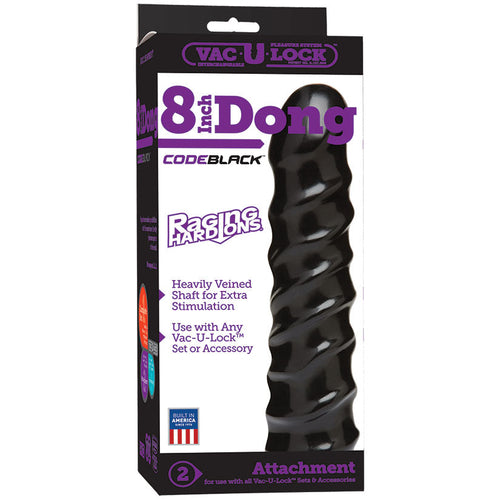 Vac-U-Lock Código Negro Erecciones Furiosas Pene 8"