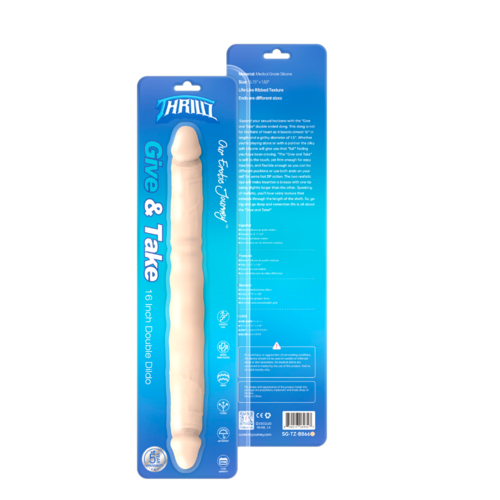 Dildo de silicona flexible de doble punta de 40 cm – Realista