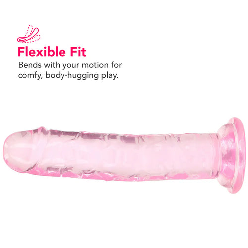 6-Inch Pink Crystal Clear Dildo With Suction Cup Sex Toy